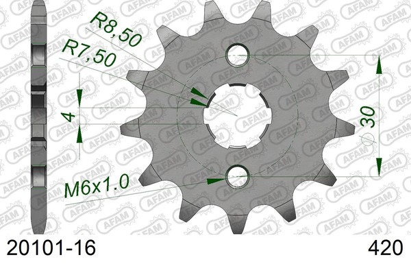 Ritzel Antriebsritzel 16-ZäHne 420-Teilung FüR Honda MSX 125 Bj. 2013-2016-image
