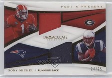 2018 Panini Immaculate Past & Present Jerseys /25 Sony Michel #PA-12 Rookie RC