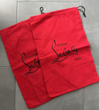 Christian Louboutin Authentic Red Dust Bag Shoe Covers Drawstring 14.5" x 9.25"