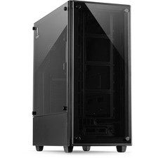 Inter-Tech C-303 Mirror, Midi Tower, tempered Glass