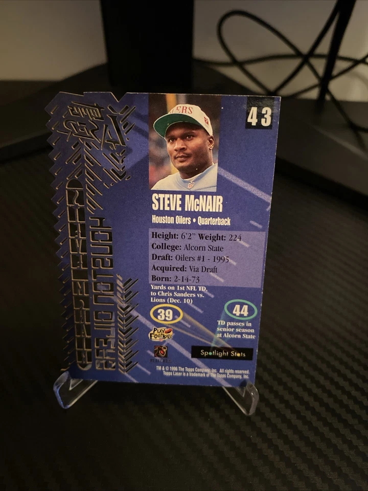 1996 Topps Laser Steve McNair #43 - Image 2 of 2