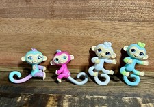 4 Wow Wee Fingerling Monkeys With 4 Bracelets