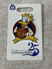 DISNEY PIN DONALD DUCK CELEBRATING 25 YEARS OF PIN TRADING - NEW ON CARD