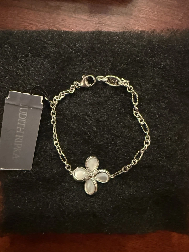 Judith Ripka 纯银系列珍珠母手链全新原装盒 — 第 2/4 张图片