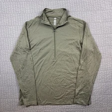 REI Co-op Merino 185 Long Sleeve Half Zip Men's XL Green Base Layer Top Outdoors