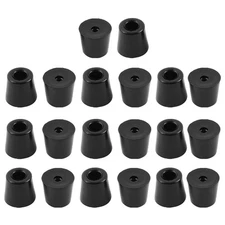 20pcs Rubber Feet Bumper Furniture Table Speaker Cabinet Leg Pads, D19x15xH17mm