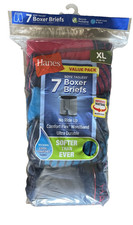 Hanes Boys Boxer Briefs 7-Pack Comfort Flex Fit Tagless Assorted Colors XL 16-18