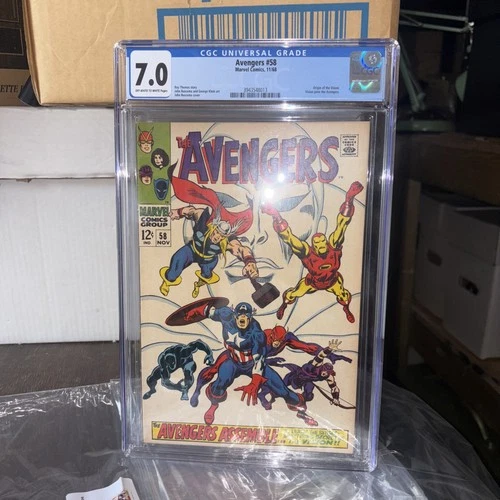 AVENGERS #58 (1968) 🌟 CGC 7.0 🌟 VISION JOINS THE AVENGERS! Marvel Graded Comic