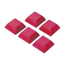 1U Blank Keycaps, 5 Pack MX Keyboard Replacement Universal PBT Mechanical, Red