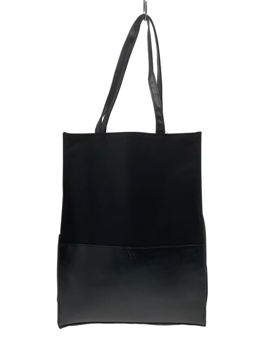 Y's Tote Bag, Polyester, Black, Plain