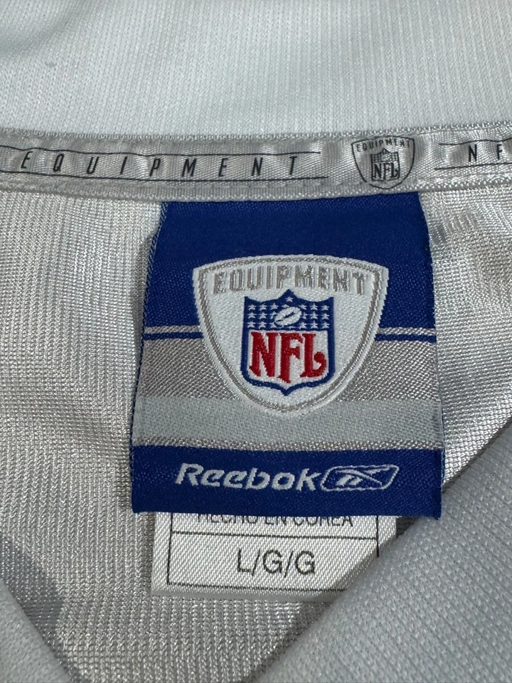 NFL Oakland Raiders Reebok Equipo Sobre el Campo Randy Moss #18 Camiseta Blanca Talla L Foto 4 de 4