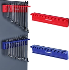 2-Piece Magnetic Wrench Organizer Rack Set, 24 Slots Fits SAE (5/16' to 3/4') an
