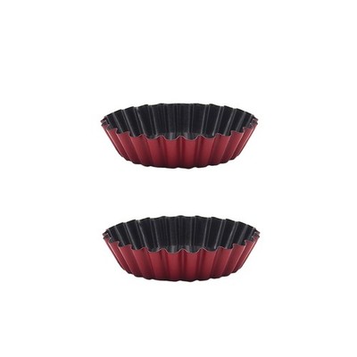 3PCS Carbon Steel Egg Tart Mold Non-Stick Cupcake Cookie Pudding Mould