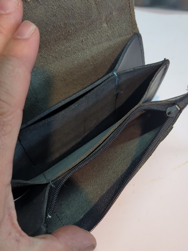 Goldwing Leather Biker Wallet With Chain 5 Pockets Incl Zipped Pocket Thick Hide - Picture 5 of 9