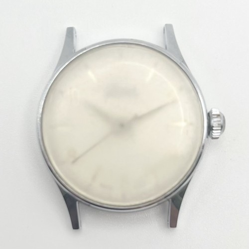 Swiss Mechanical Watch 30mm Vintage Stainless Steel "Unbreakable Mainspring"