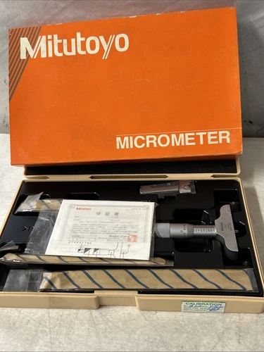Mitutoyo 129-127 DMC 2.5-4” Mechanical Digital Depth Micrometer with case