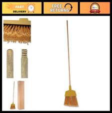53 Angler Broom with Plastic Bristles, Yellow...