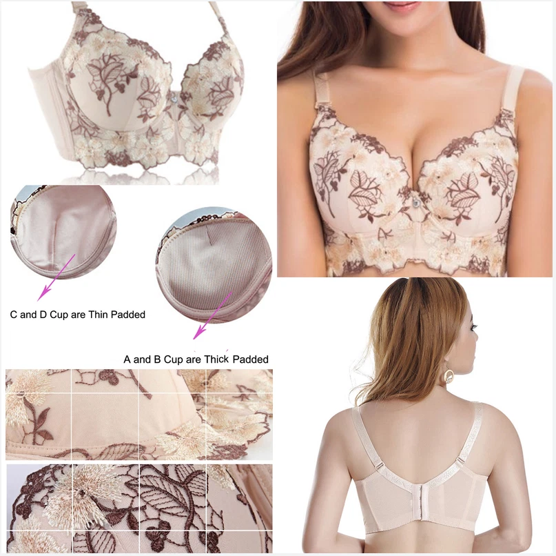 Super Boost Extreme Push Up Bra Women Gather Lingerie 32 34 36 38 40 A B C D Cup - Image 3 of 4