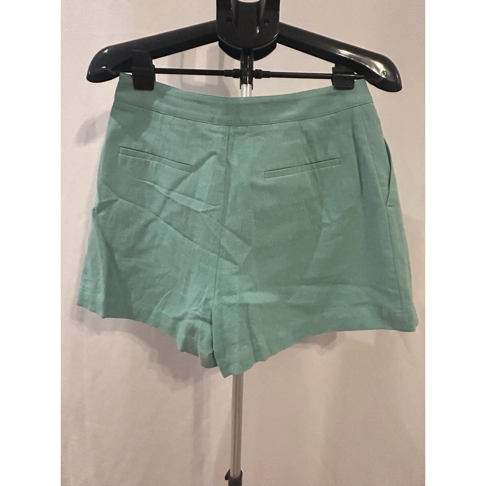 Новый с Ярлыками L'Agence морской пены Saige сафари льняной смеси шорты размер 6 - Изображение 3 из 4