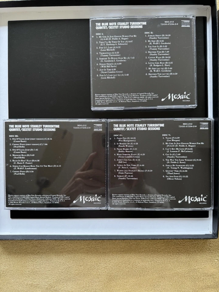 Blue Note Stanley Turrentine Quintet/Sexted Studio Sessions CD Box Set MD5-212 - Image 4 of 4