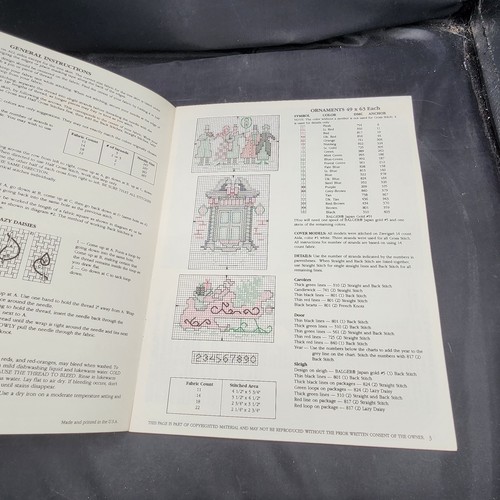 Dimensions Charles Wysocki Holidays Cross Stitch Book #173 - 1990 Ornaments - Picture 3 of 4