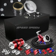 19 GALLON TOP-FEED COATED FUEL CELL TANK+PRESSURE REGULATOR+INLINE FILTER RED