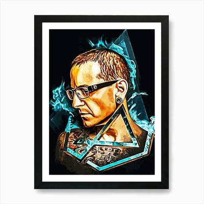 chester bennington Kunstdruck gerahmt Wandbild Poster Leinwanddruck Bild