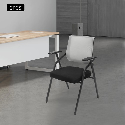 2PCS Foldable Chair w/o Casters Waiting Room Office Desk Side Chairs Reception - Picture 20 of 22