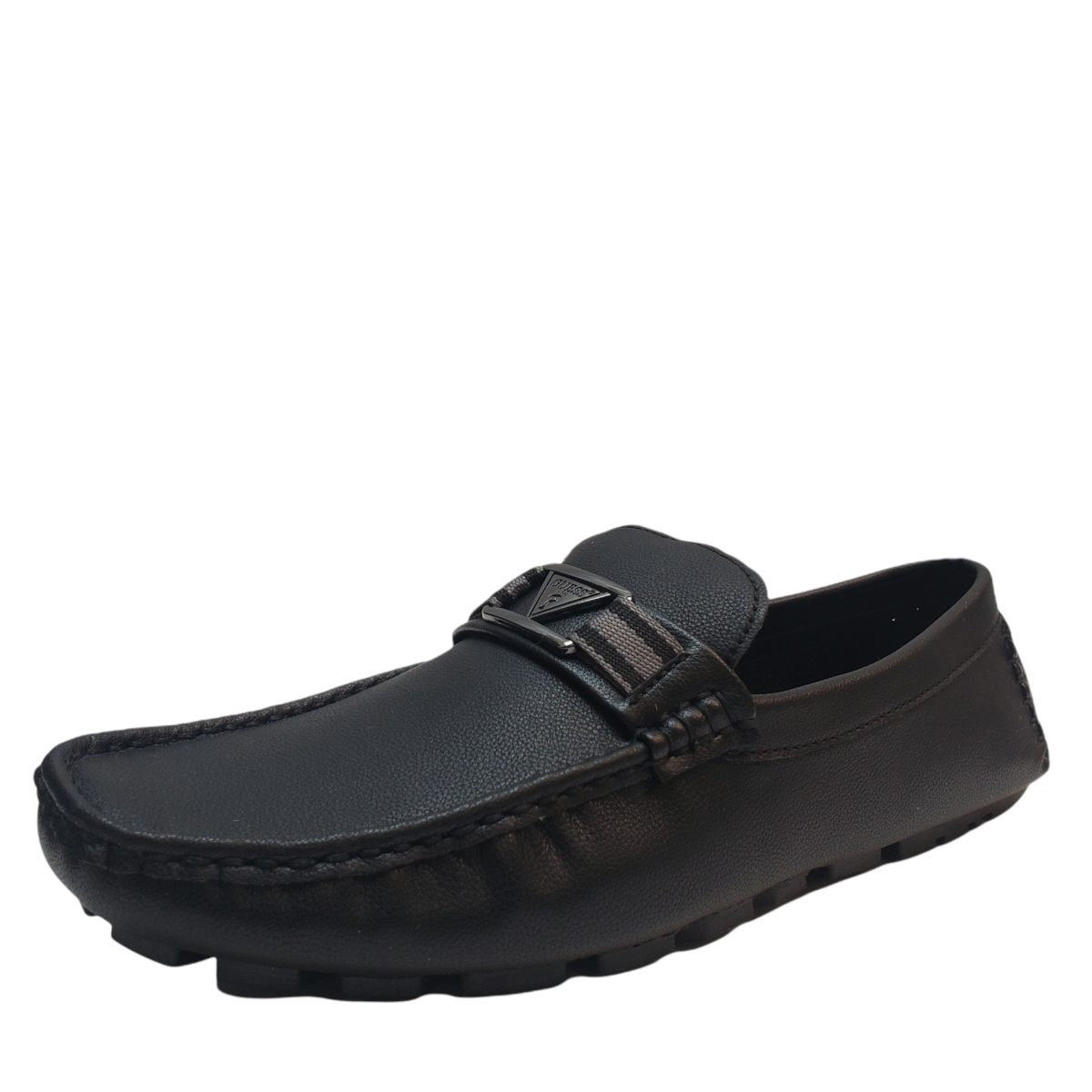 GUESS Mens Art Driving Moc Driving Loafer Polyurethane Black 