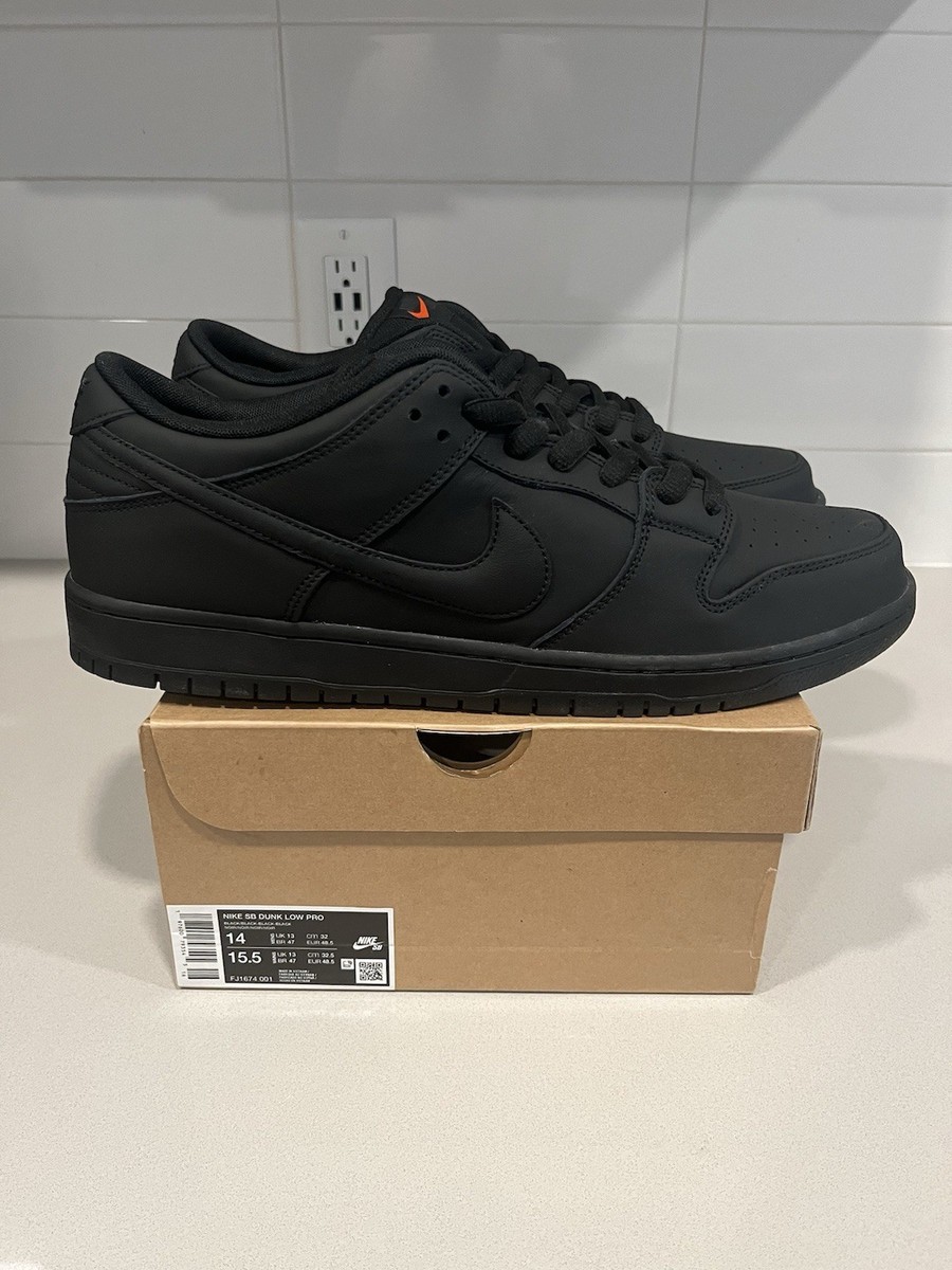 Size 14 Men's - Nike SB Dunk Low Pro Triple Black ISO