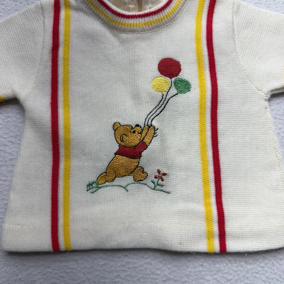 Suéter Globos Tejido Winnie the Pooh Disney Sears Niños De Colección Años 70 0-12 Meses Foto 3 de 4