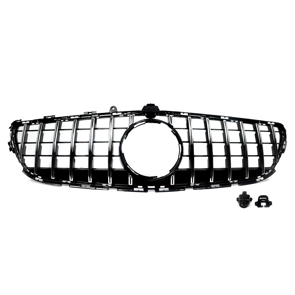 For 2015-18 Mercedes Benz W218 CLS400 CLS550 GT Chrome Black Front Bumper Grille Foto 4 de 4
