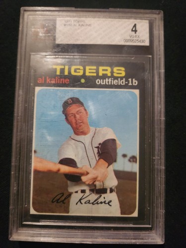 1971 Topps Al Kaline #180 Detroit Tigers BVG Graded 4 VG-EX - Picture 2 of 5
