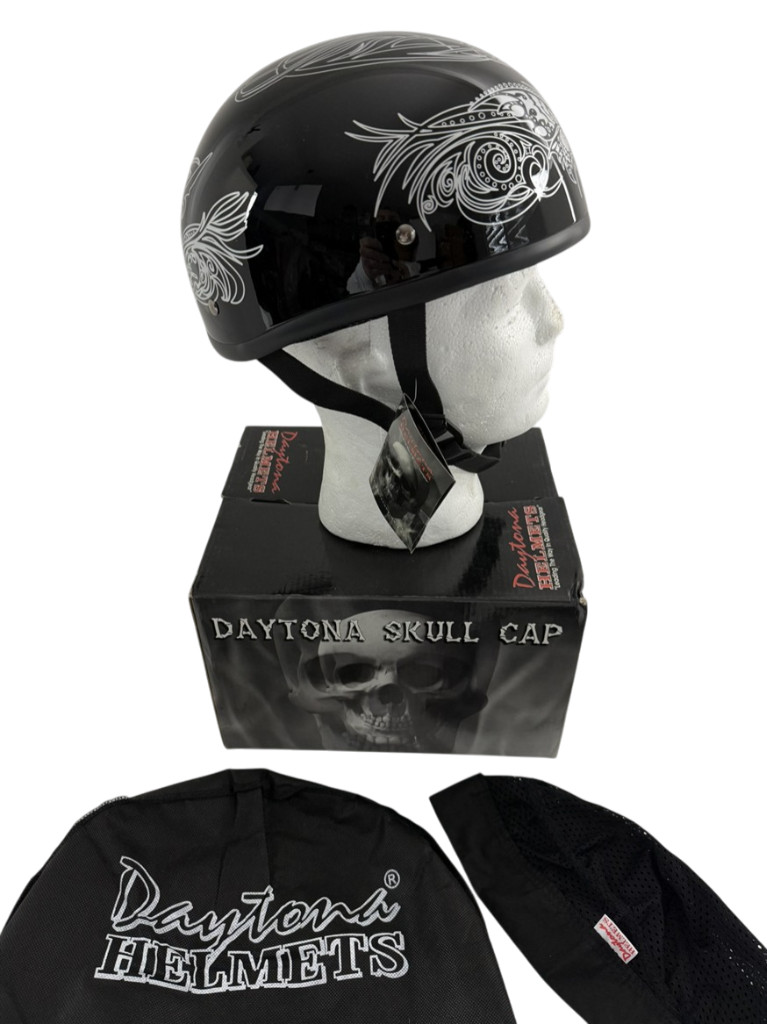 Daytona NEW Butterfly Women Small Open Face Slim Skull Cap M