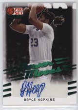 2021 Leaf Pro Set Power Moves Green Spectrum Foil 16/50 Bryce Hopkins Auto 0b2