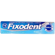 3 Pack Fixodent Complete Denture Adhesive Cream, Unflavored, 2.4 oz