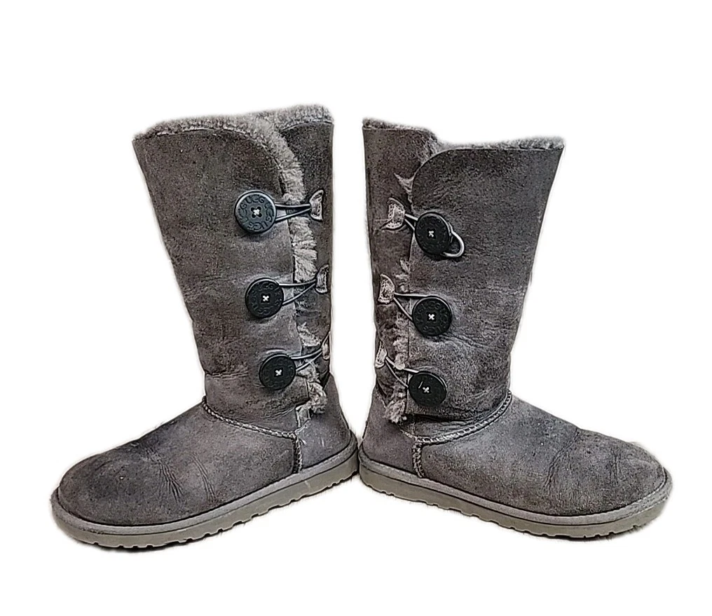 UGG Australia Bailey Button Gray Boots for Women for sale | eBay