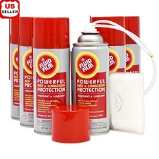 Eco-Friendly Rust Preventive Spray Non-Tacky Lubricator W/ Extension Wand 6-Pack