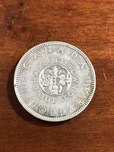 1964 Canada Silver Dollar $1    .800 About Uncirculated  No Reserve!  Cheap!
