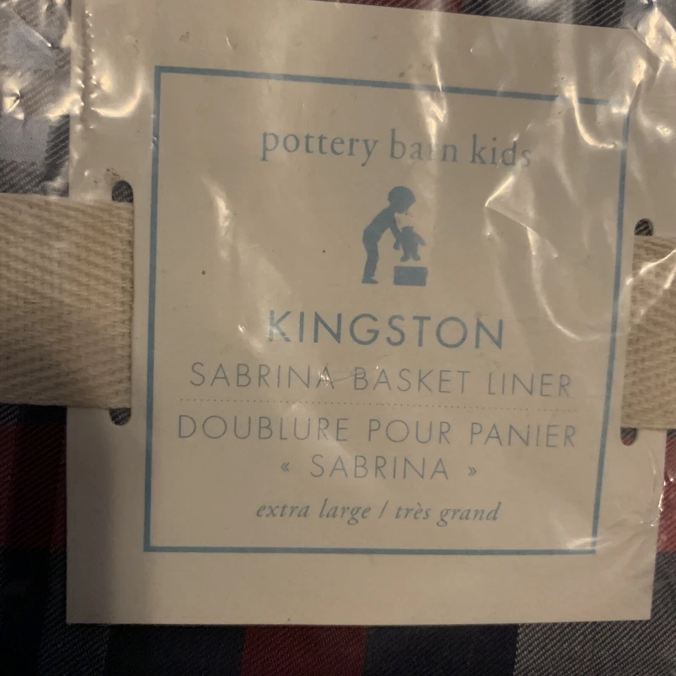 Forro de cesta Sabrina extra grande Pottery Barn Kids Kingston nuevo Foto 2 de 3