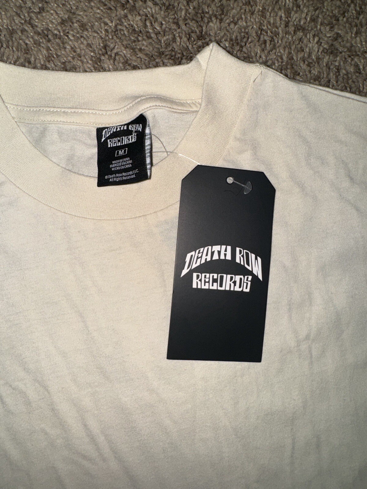 FILA Nuova rara camicia Death Row Records Snoop Dogg Hip Hop grafica cotone media NUOVA