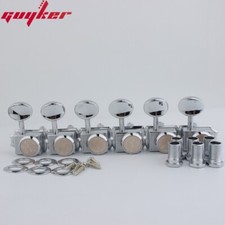 Vintage Chrome Lock String Tuners Nut Style Electric Guitar Machine Heads 1:15