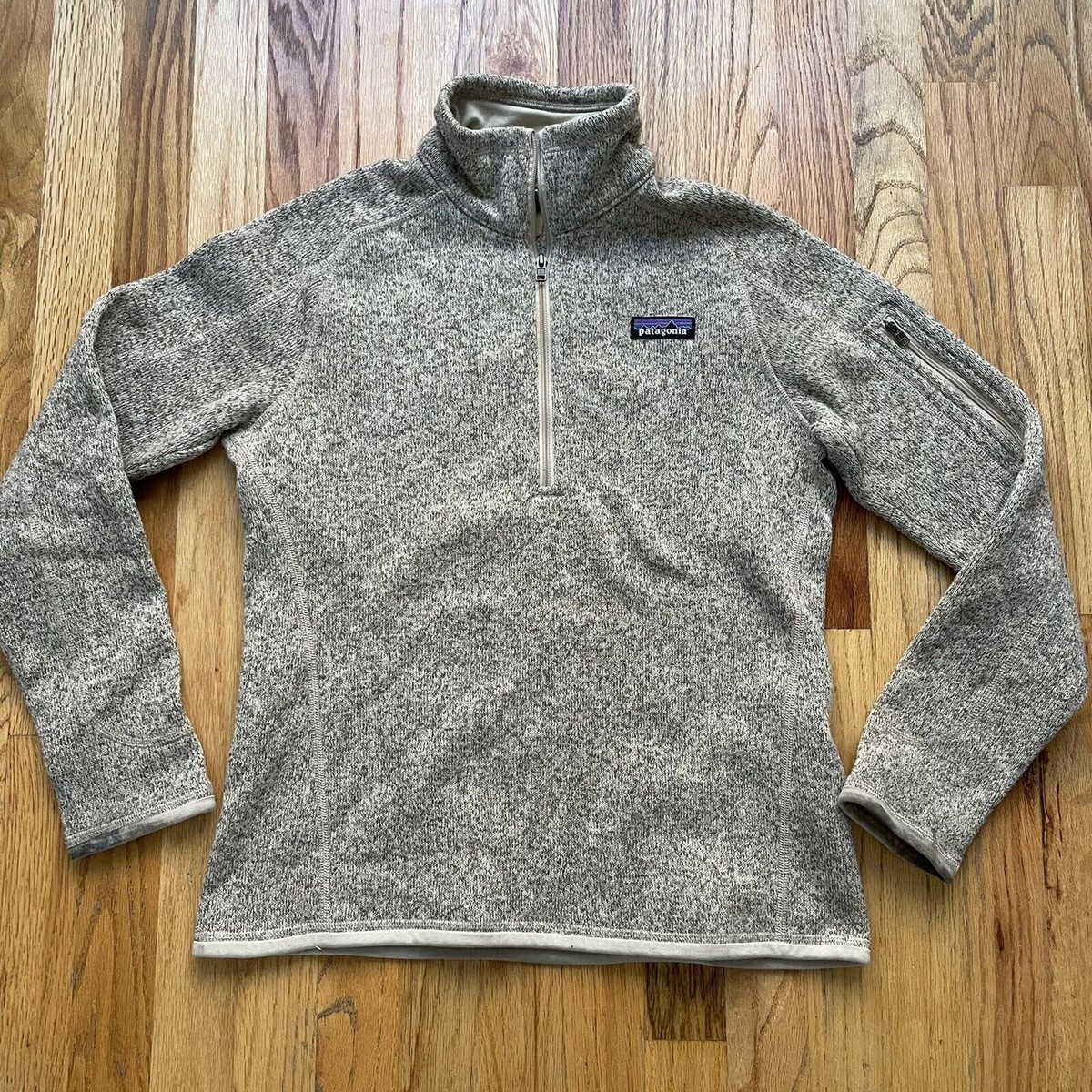 Women's Patagonia Better Sweater 1/4 Zip Pelican Brown Pullover