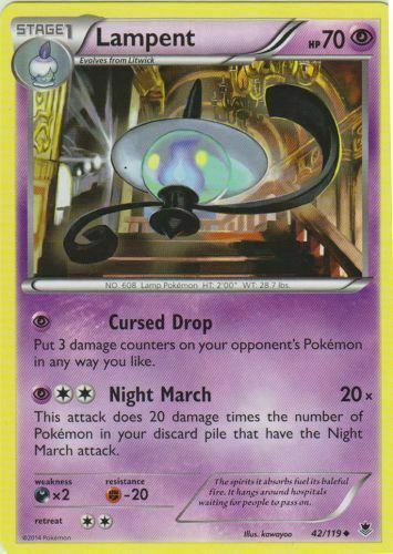 Lampent 42/119 Phantom Forces Uncommon Near Mint NM Pokemon DNA GAMES