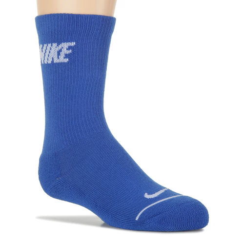 NEW ONE PAIR NIKE CREW KIDS CUSHIONED CREW YOUTH XS RED BLUE GREY WHITE #40352 - Picture 2 of 31