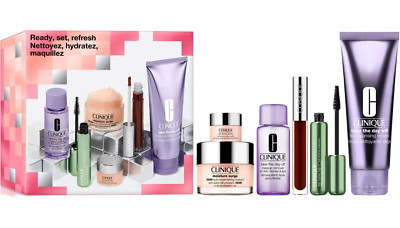 Clinique Ready Set Refresh Skincare Makeup Gift Set 6 pc in 1 All About Eyes NIB