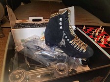 Moxi Panther Black Skates. Suede. Size 6 w7-7.5 New. READY TO SHIP NOW 