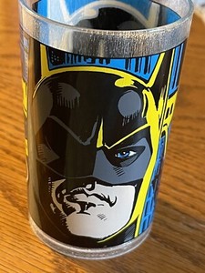 Vtg 1991 Batman Plastic Glass 4.5” High, Zac Designs