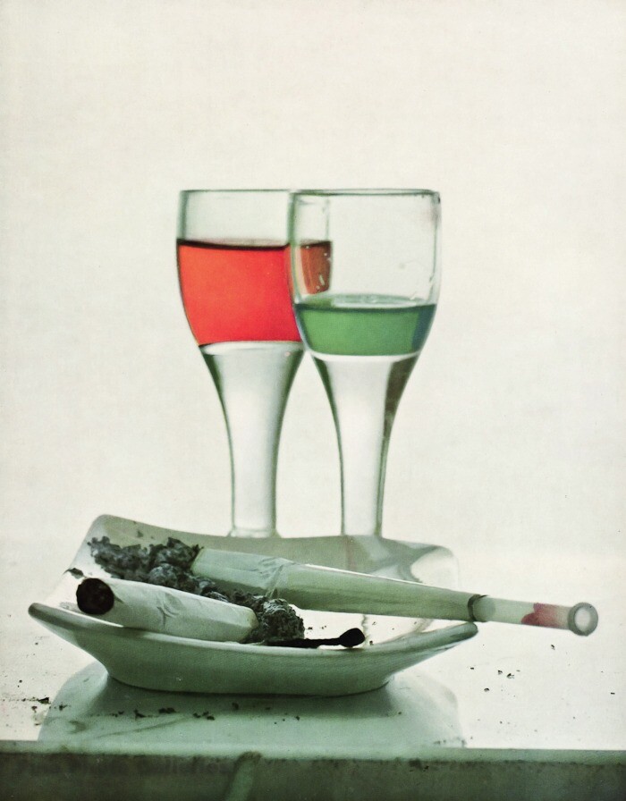 1947/60 IRVING PENN Liquor Glass Cigarette Bar Still Life Large