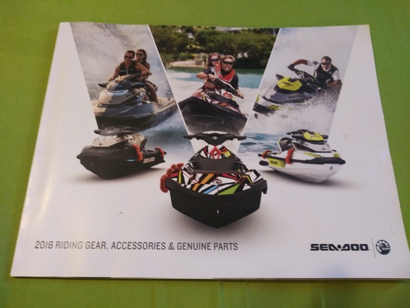 RARE! 2016 SEA-DOO Brochure, Accessories & Genuine Parts 8-1/4" X 10-3/4", 64 p.